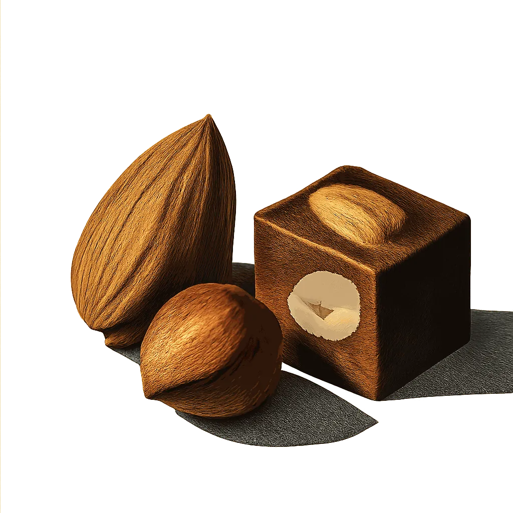Almond and hazelnut praline